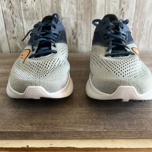 Saucony Mens Ride 16 Blue and Gray Running Shoes 11W - Picture 3 of 5